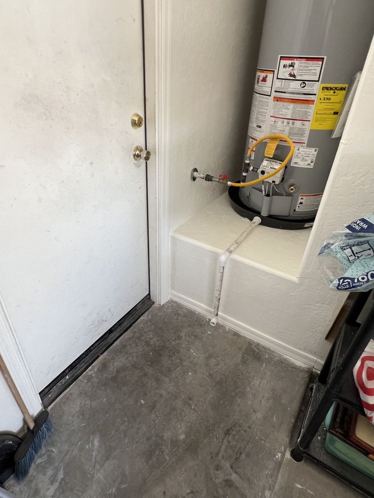 Water heater replacement work