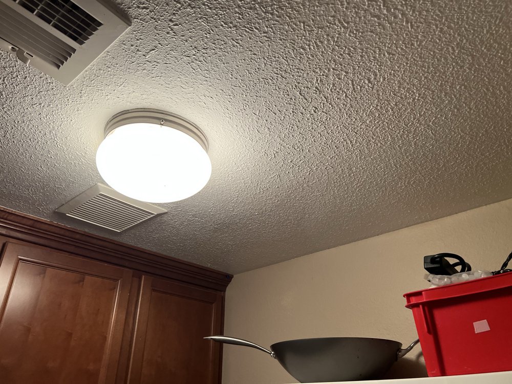 Ceiling light fixture install